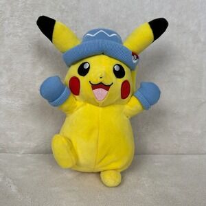 Pokemon Pikachu Plush Toy Winter Hat Gloves Beanie Pokeball